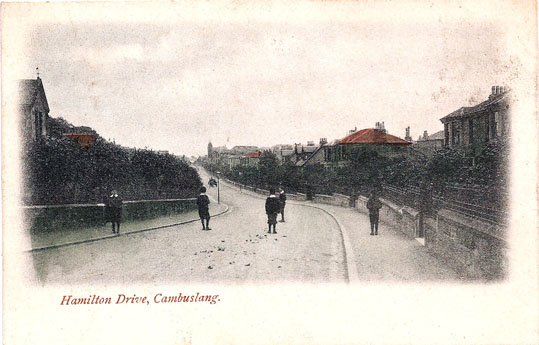 Hamilton Drive looking toward Institute Building - Circa 1900 - Card Dated 1904